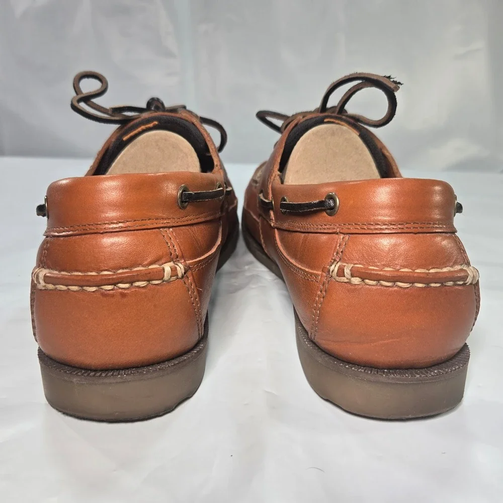 Timberland Mens Brown Leather Boat Shoes 2-Eye Loafers 70524 3883 Size 12M